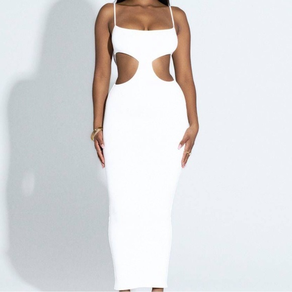 naked wardrobe Dresses & Skirts - Naked Wardrobe All Eyes on Me Maxi Dress in White